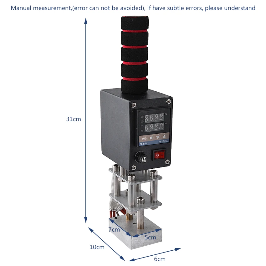 Hand held brand machine hot stamping machine small manual bronzing wood tyre hot stamping machine 220V / 110V 400W 0-400 degree
Hand held brand machine hot stamping machine small manual bronzing wood tyre hot stamping machine 220V / 110V 400W 0-400 degree