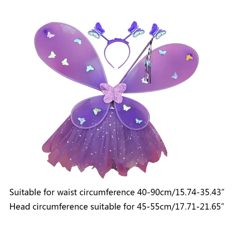 4Pcs/set Girls Cosplay Flashing Wings Tutu Skirt Pettiskirt Glow Headband Fairy Stick Set Role-playing Props Party Dance Wear
4Pcs/set Girls Cosplay Flashing Wings Tutu Skirt Pettiskirt Glow Headband Fairy Stick Set Role-playing Props Party Dance Wear