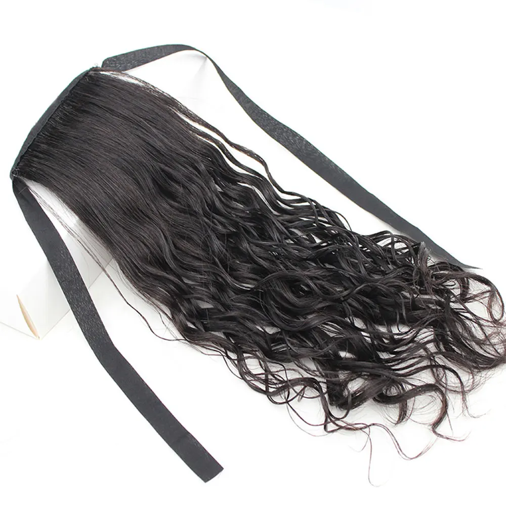 

Salonchat Afro Kinky Curly Hair Ponytail Drawstring Ponytail Extensions Hairpieces with Two Plastic Combs Clip In Remy Hair