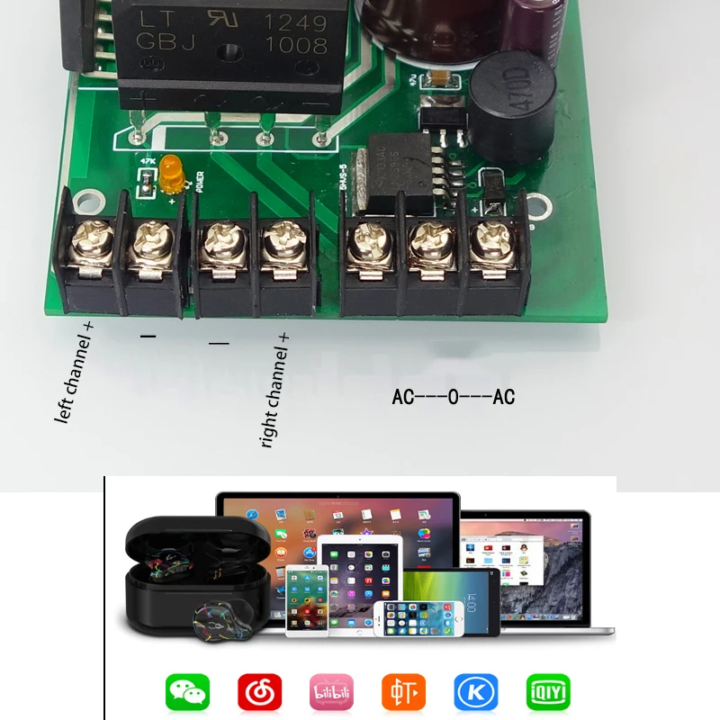 Kaolanhon AC Dual 15 To 30V 68W*2 LM3886 5.0 Bluetooth Amplifier Board Fever GradeAmplifier Board Support APTX with Decoding DAC
Kaolanhon AC Dual 15 To 30V 68W*2 LM3886 5.0 Bluetooth Amplifier Board Fever GradeAmplifier Board Support APTX with Decoding DAC