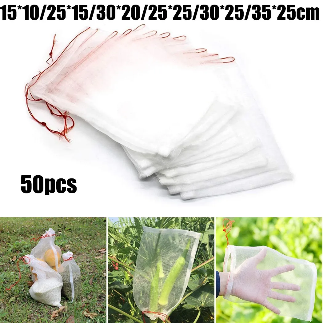 50PCS Garden Netting Bags Vegetable Grapes Apples Fruit Protection Bag Pouch Agricultural Pest Control Anti-Bird Mesh Bags
50PCS Garden Netting Bags Vegetable Grapes Apples Fruit Protection Bag Pouch Agricultural Pest Control Anti-Bird Mesh Bags