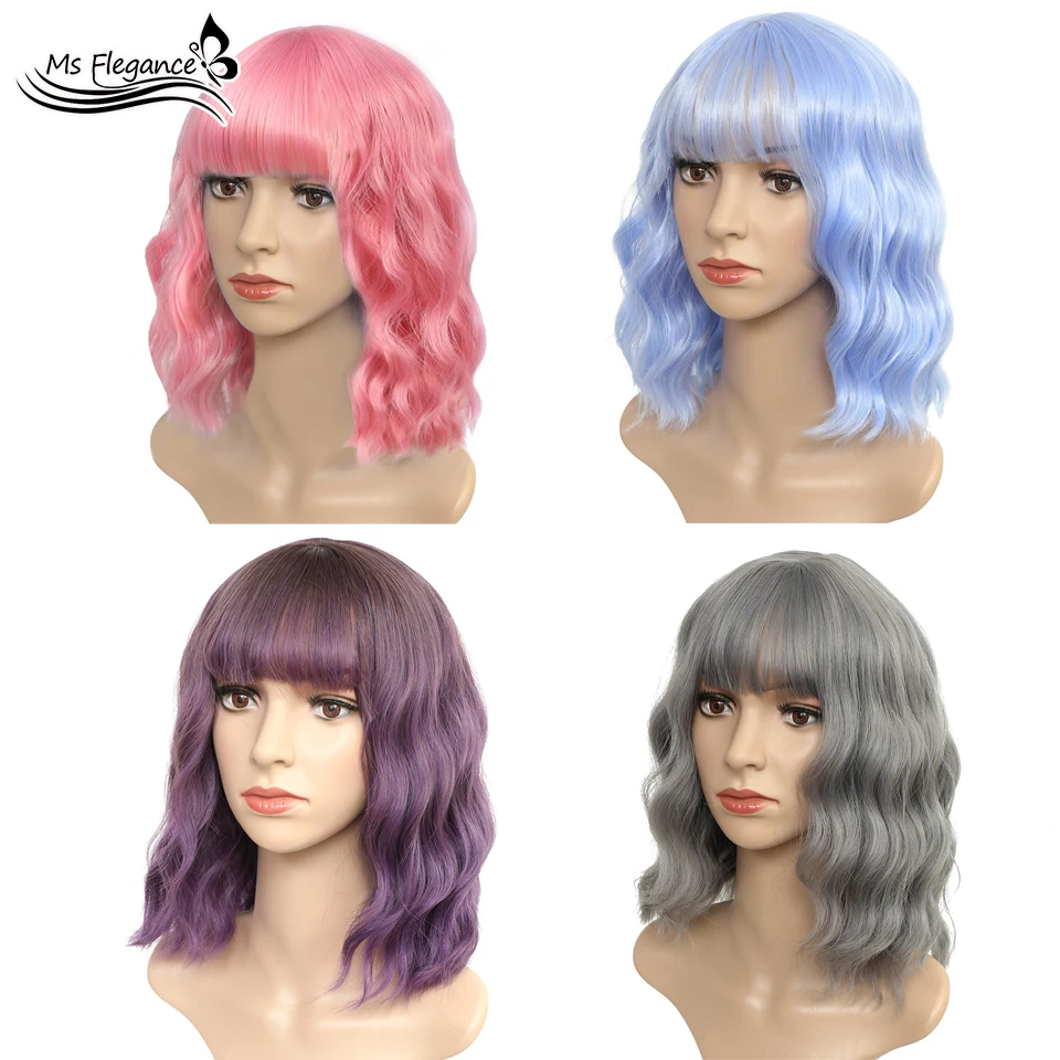 MS Short Wig Water Wave Dark Green Black Gray Natural Hair Female Synthetic Heat Resistant Fiber Pink Blue Purple Cosplay Wig
MS Short Wig Water Wave Dark Green Black Gray Natural Hair Female Synthetic Heat Resistant Fiber Pink Blue Purple Cosplay Wig