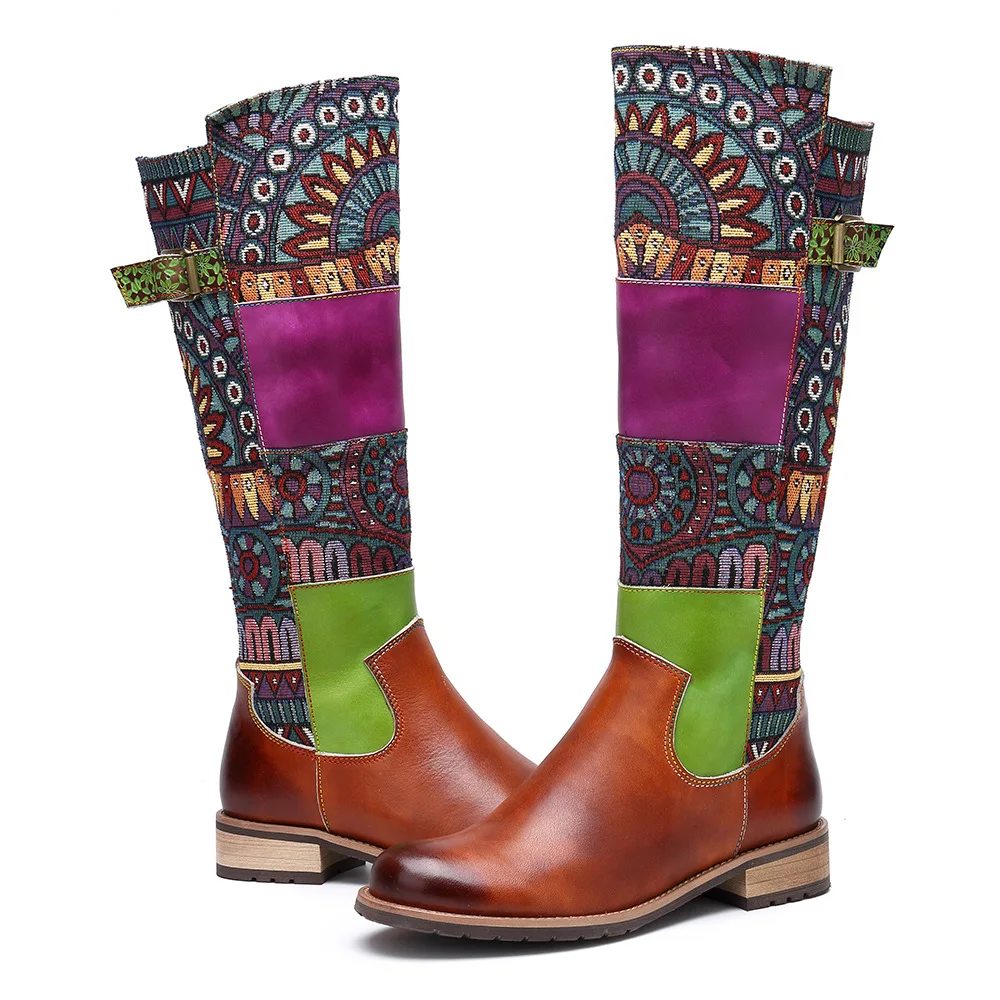Knee-High Women Long Boots Fashion Soft Leather Ladies Western Cowboy Boots Bohemian Style Woman Casual Shoes 2.5
Knee-High Women Long Boots Fashion Soft Leather Ladies Western Cowboy Boots Bohemian Style Woman Casual Shoes 2.5