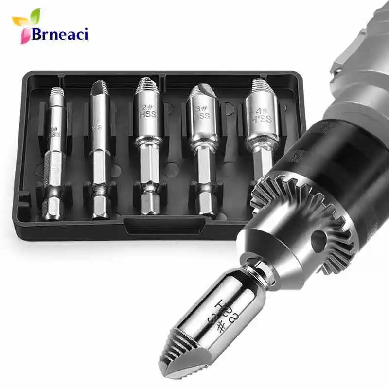 Latest 5pcs 6pcs Extractor Impact Cordless Electric Drill Screwdriver Rusty Broken Screw Universal Cone HSS | Инструменты