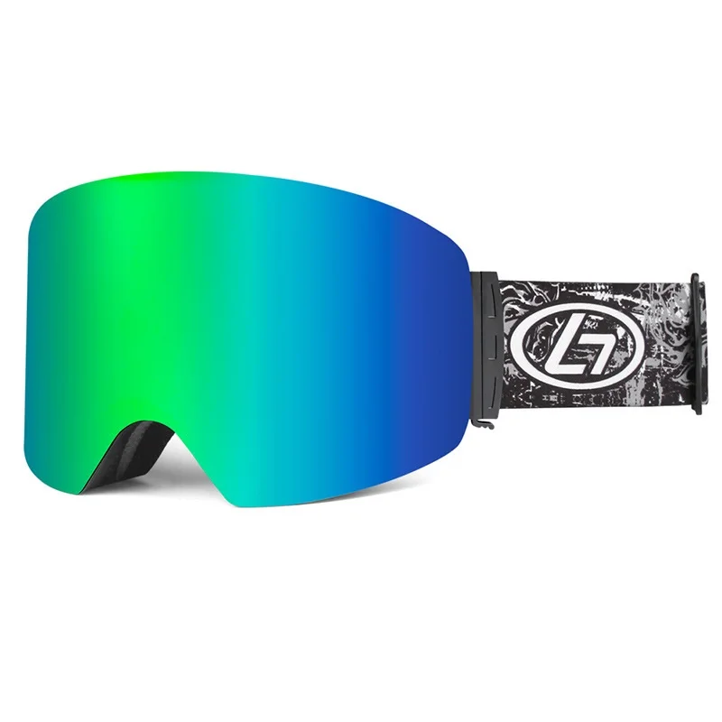 

Outdoor Cylindrical Magnetic Skiing Ski Goggles Snowboard Snow Eyewear Anti-Fog Ski Mask Glasses Full REVO Coating UV Protection