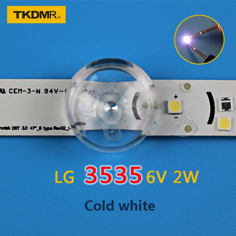 TKDMR 50 шт. LG Innotek светодиодный Светодиодный подсветка 2 Вт 6 в 3535 крутая белая ЖК для