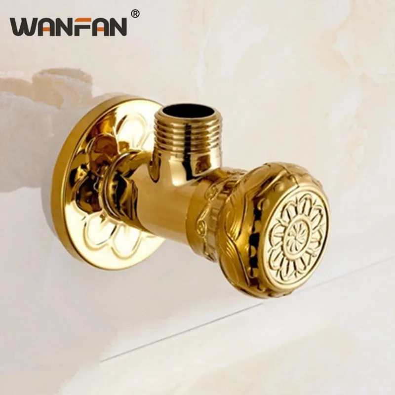 Filling Valves High Quality Antique Brass and Gold 1/2" Malex Bathroom Angle Stop Valve Faucet Wall Mounted Filling Valve 4118K
Filling Valves High Quality Antique Brass and Gold 1/2" Malex Bathroom Angle Stop Valve Faucet Wall Mounted Filling Valve 4118K