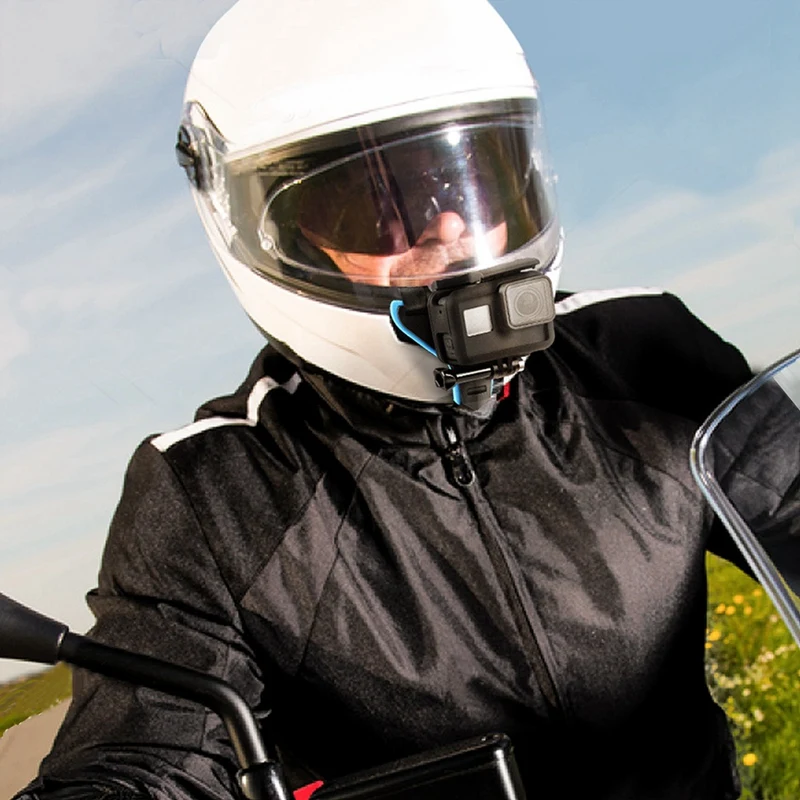 

Fixing Bracket Motorcycle Helmet Chin Holder Integrated Helmet Belt for Gopro Hero 7/6/5/4