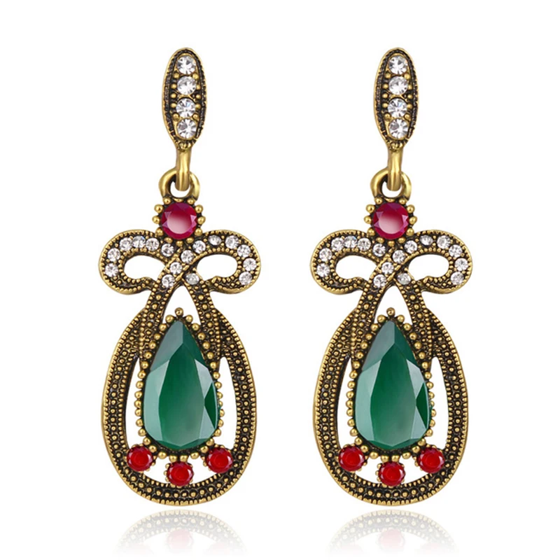 Famous ethnic style, fashionable, small and retro earrings, alloy inlaid with diamonds, multi-color gem earrings for women
Famous ethnic style, fashionable, small and retro earrings, alloy inlaid with diamonds, multi-color gem earrings for women