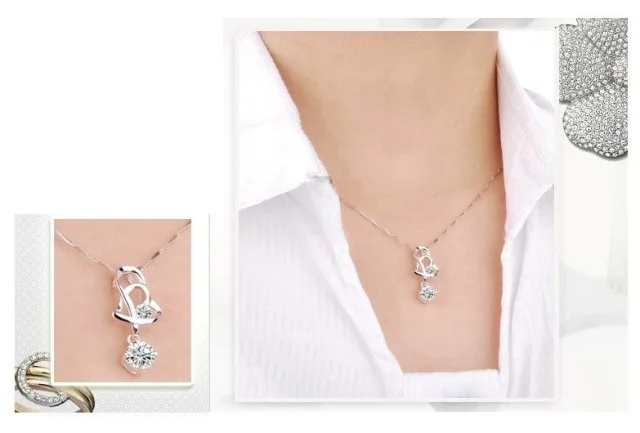 Wholesale Jewelry Sterling Silver Fashion Choker Heart 925 Silver Necklace Pendant Sterling Silver Necklace Clavicle 45cm A02
Wholesale Jewelry Sterling Silver Fashion Choker Heart 925 Silver Necklace Pendant Sterling Silver Necklace Clavicle 45cm A02