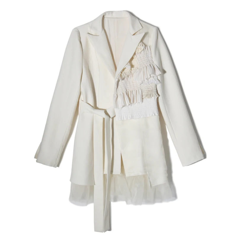 Runway Designer Elegant Ruffles White Silk Draped Abrigo Mujer 2019 Autumn Winter Long Sleeve Wool Coat Women Streetwear
Runway Designer Elegant Ruffles White Silk Draped Abrigo Mujer 2019 Autumn Winter Long Sleeve Wool Coat Women Streetwear