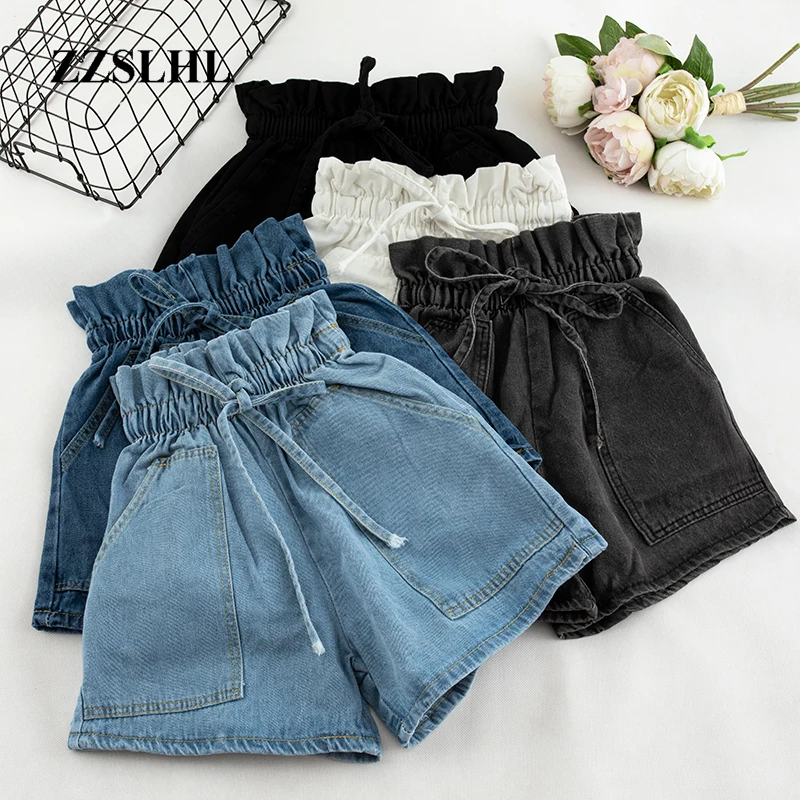 Denim Elastic High Waist Shorts Summer Blue White Student Pocket Blue White Gray Wide Leg Trouser Female Streetwear Bottoms
Denim Elastic High Waist Shorts Summer Blue White Student Pocket Blue White Gray Wide Leg Trouser Female Streetwear Bottoms