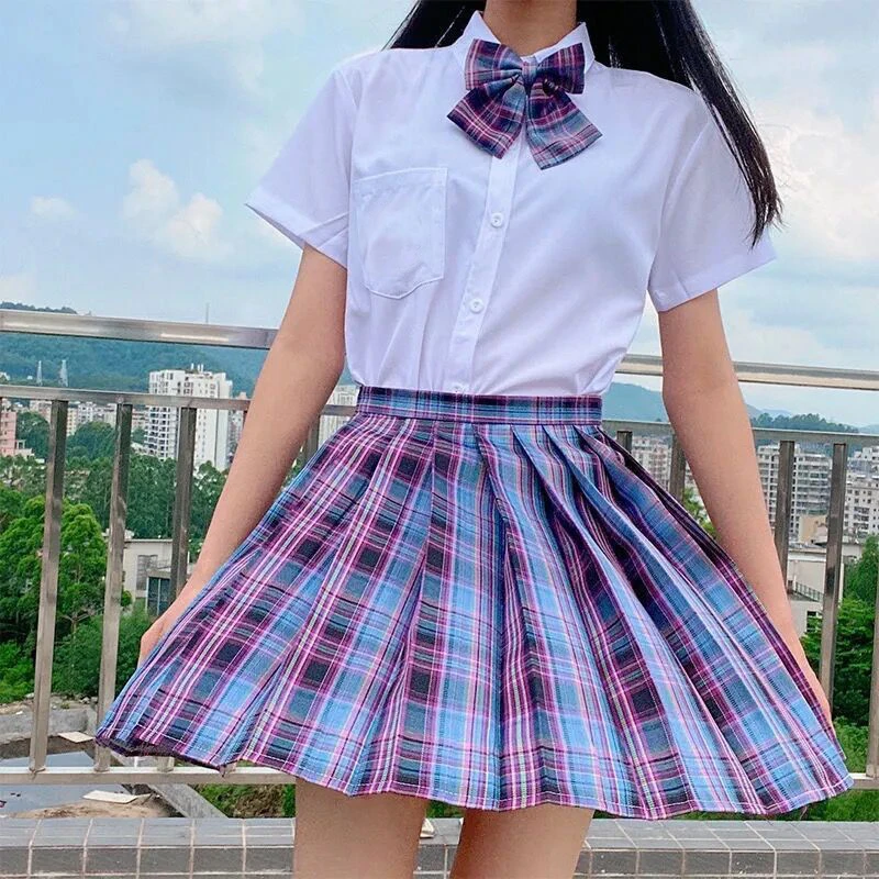 2021 новая школьная форма для девочек плиссированные юбки японская трапециевидная