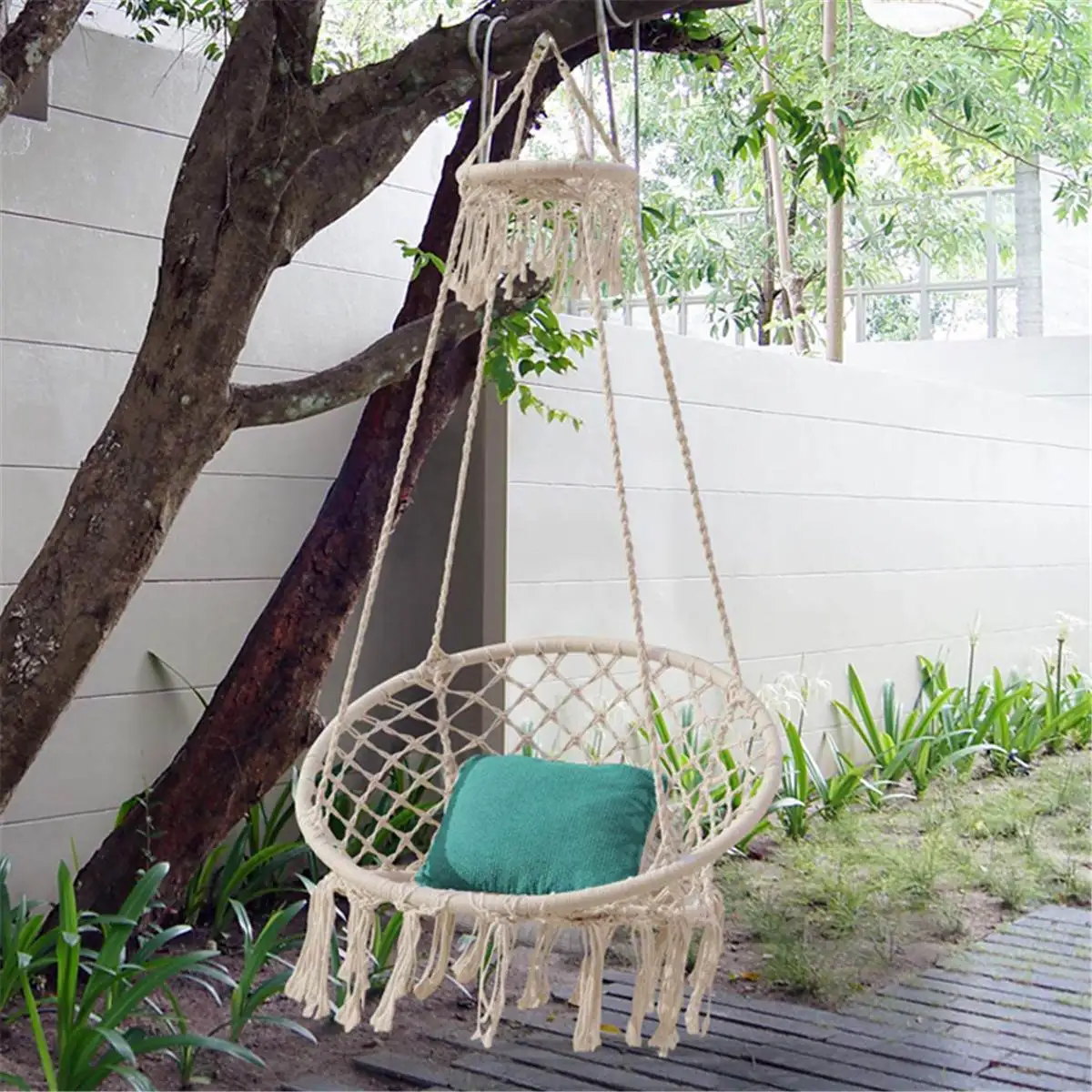 150kg Nordic Cotton Rope Hammock Chair Handmade Knitted Indoor Outdoor Kids Swing Bed Adult Swinging Hanging Chair Hammock
150kg Nordic Cotton Rope Hammock Chair Handmade Knitted Indoor Outdoor Kids Swing Bed Adult Swinging Hanging Chair Hammock