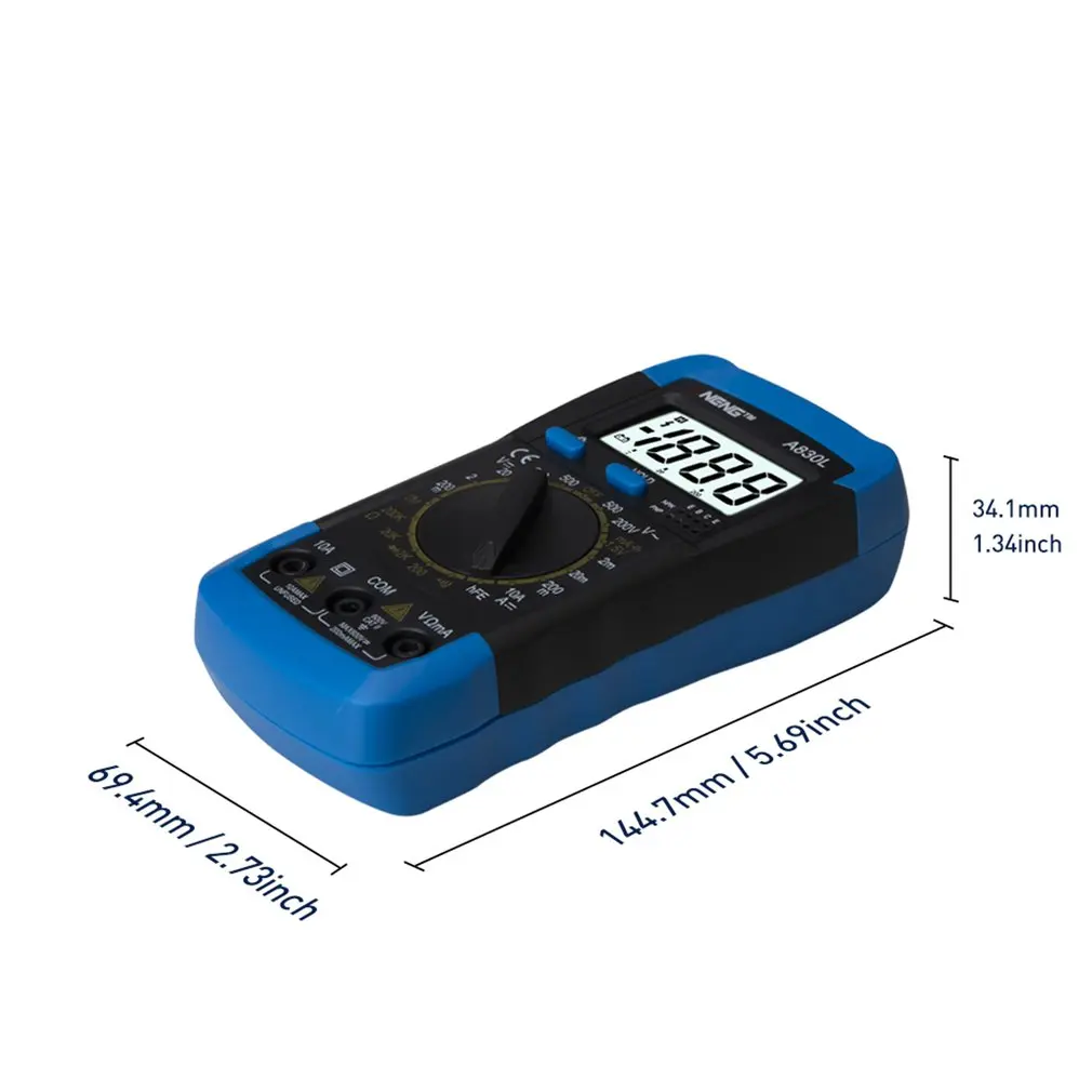 A830L Multi Function Universal Meter Practical Household Electrical Instrument With High Definition LCD
A830L Multi Function Universal Meter Practical Household Electrical Instrument With High Definition LCD