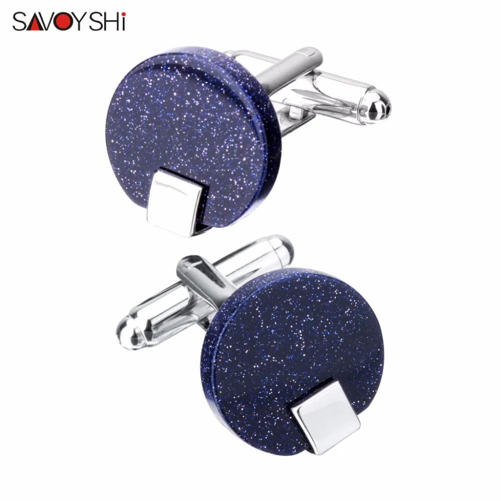 SAVOYSHI High Quality Cufflinks for Mens Shirt Cuff buttons Round Blue Star Stone Cuff link Gift Men Jewelry Free engraving name
SAVOYSHI High Quality Cufflinks for Mens Shirt Cuff buttons Round Blue Star Stone Cuff link Gift Men Jewelry Free engraving name