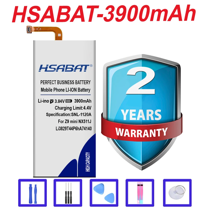 Оригинальный аккумулятор HSABAT Li3829T44P6hA74140 3900 мАч для ZTE Nubia Z9 mini NX511J|battery for|battery for