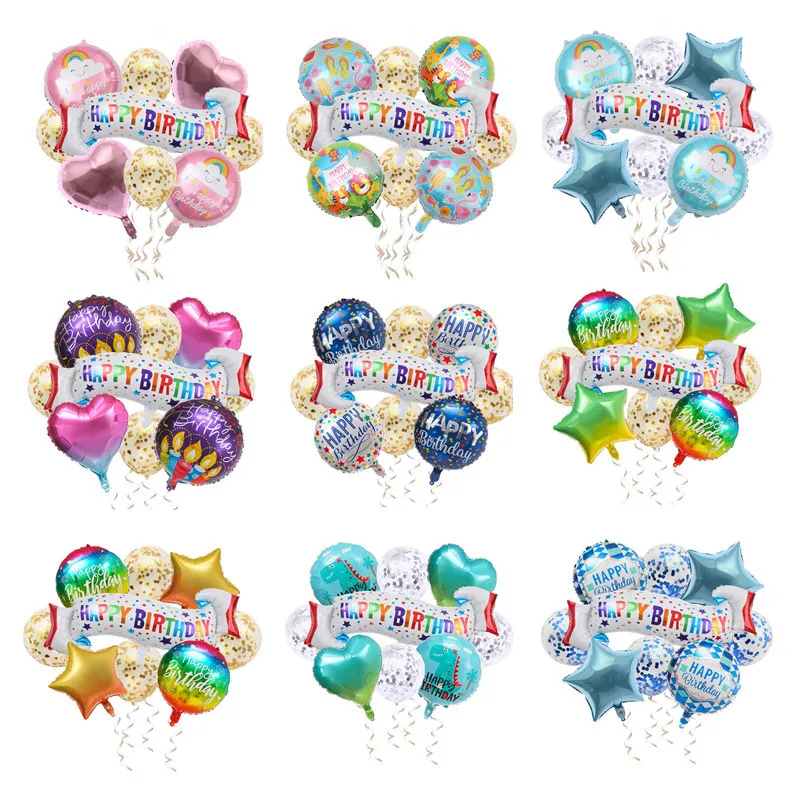 9X 18 Inch Happy Birthday Balloon Banner Set Rainbow Heart Colorful Star Balloons For birthday Decoration Foil Number Balloon
9X 18 Inch Happy Birthday Balloon Banner Set Rainbow Heart Colorful Star Balloons For birthday Decoration Foil Number Balloon