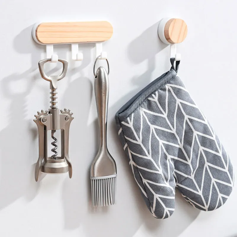 Wall Hooks Door Back Clothes Caps Key Chains Hanger Hook Punch-free Multi-hook Trace-less Decorative Wall Wood Hooks for Home
Wall Hooks Door Back Clothes Caps Key Chains Hanger Hook Punch-free Multi-hook Trace-less Decorative Wall Wood Hooks for Home
