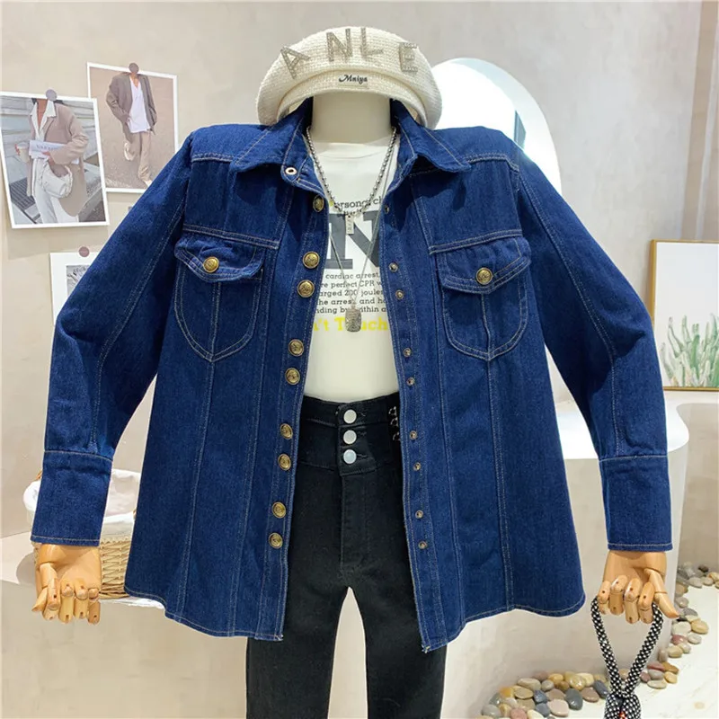 Niche Design New Women's Clothing 2021 Autumn Winter Design Sense Long Sleeved Denim Shirt Temperament high-quality Top Coat
Niche Design New Women's Clothing 2021 Autumn Winter Design Sense Long Sleeved Denim Shirt Temperament high-quality Top Coat