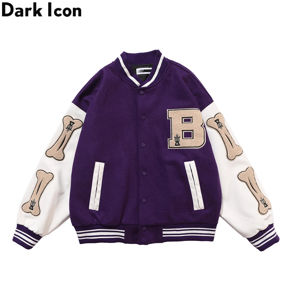 Dark Icon Bone Embroidery Leather Patchwork Jackets Men Street Fashion Men's Jacket Streetwear Jackets for Man
Dark Icon Bone Embroidery Leather Patchwork Jackets Men Street Fashion Men's Jacket Streetwear Jackets for Man