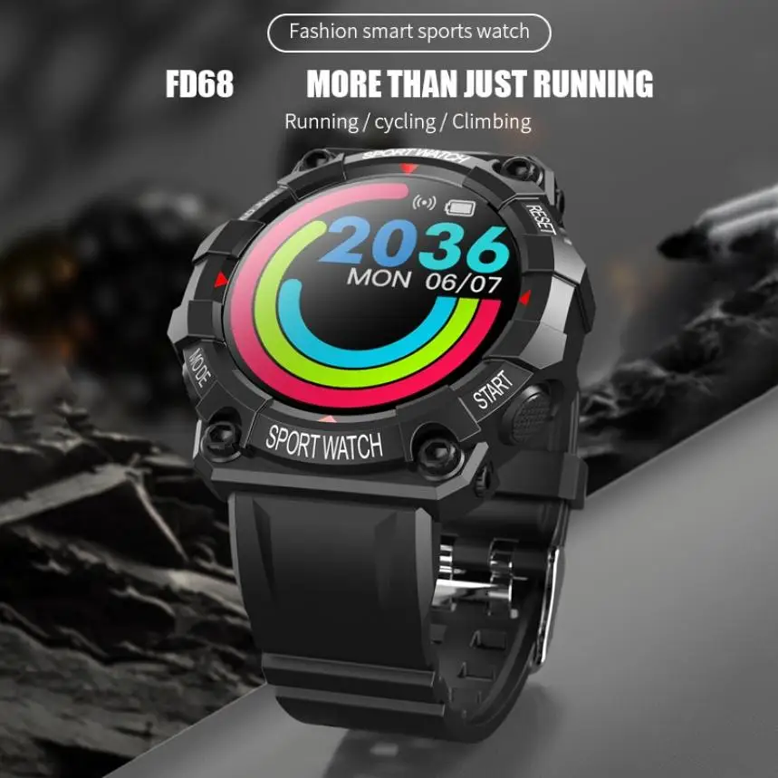 FD68 Smart Watches Smart Band Sport Fitness Tracker Pedometer Heart Rate Blood Pressure Monitor Bluetooth Bracelet Men Women
FD68 Smart Watches Smart Band Sport Fitness Tracker Pedometer Heart Rate Blood Pressure Monitor Bluetooth Bracelet Men Women