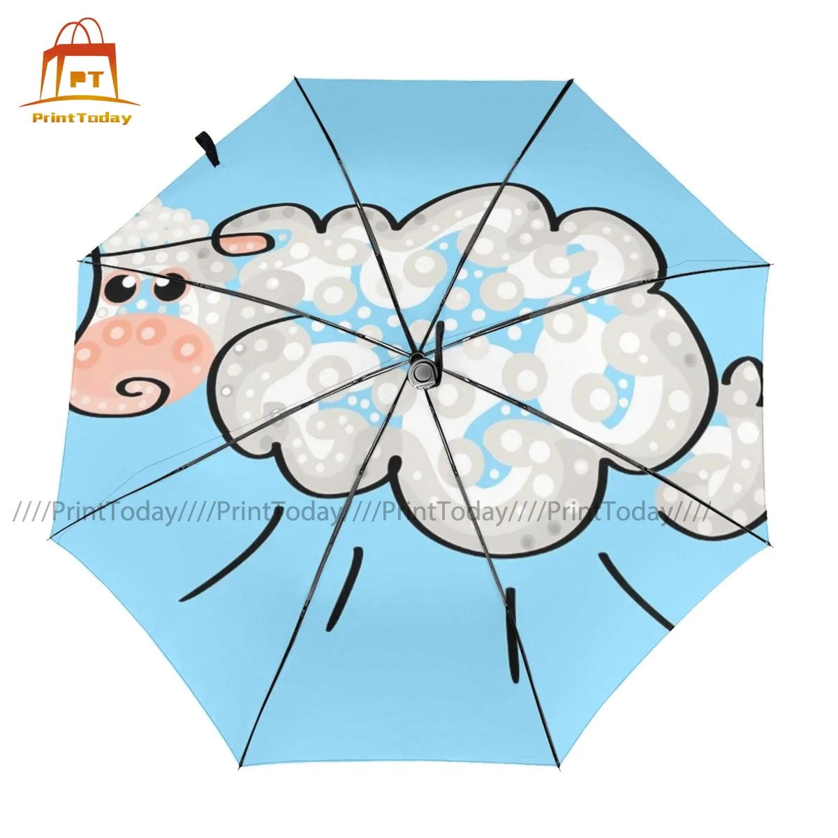 Sheep Umbrella Aesthetic Folding Umbrella Print Home Anti UV Auto Umbrella