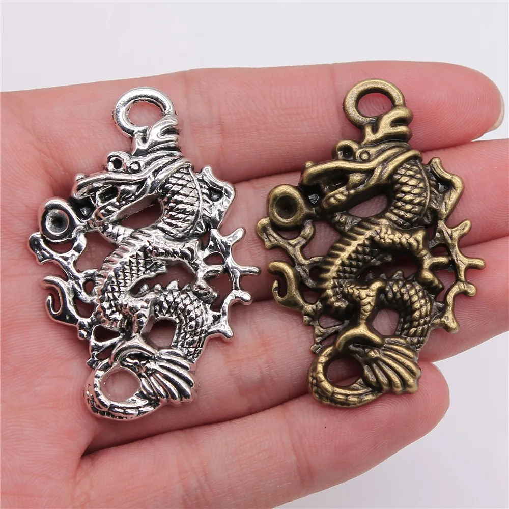 30pcs 50x35mm Antique Silver Color Antique Bronze Dragon Pendants For Jewelry Making Dragon Pendant Dragon Pendant Charm
30pcs 50x35mm Antique Silver Color Antique Bronze Dragon Pendants For Jewelry Making Dragon Pendant Dragon Pendant Charm