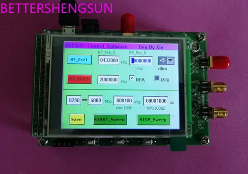 Adf5355 Module Touch Color Screen Frequency Sweep RF Signal Source VCO Microwave Frequency Synthesizer PLL
Adf5355 Module Touch Color Screen Frequency Sweep RF Signal Source VCO Microwave Frequency Synthesizer PLL