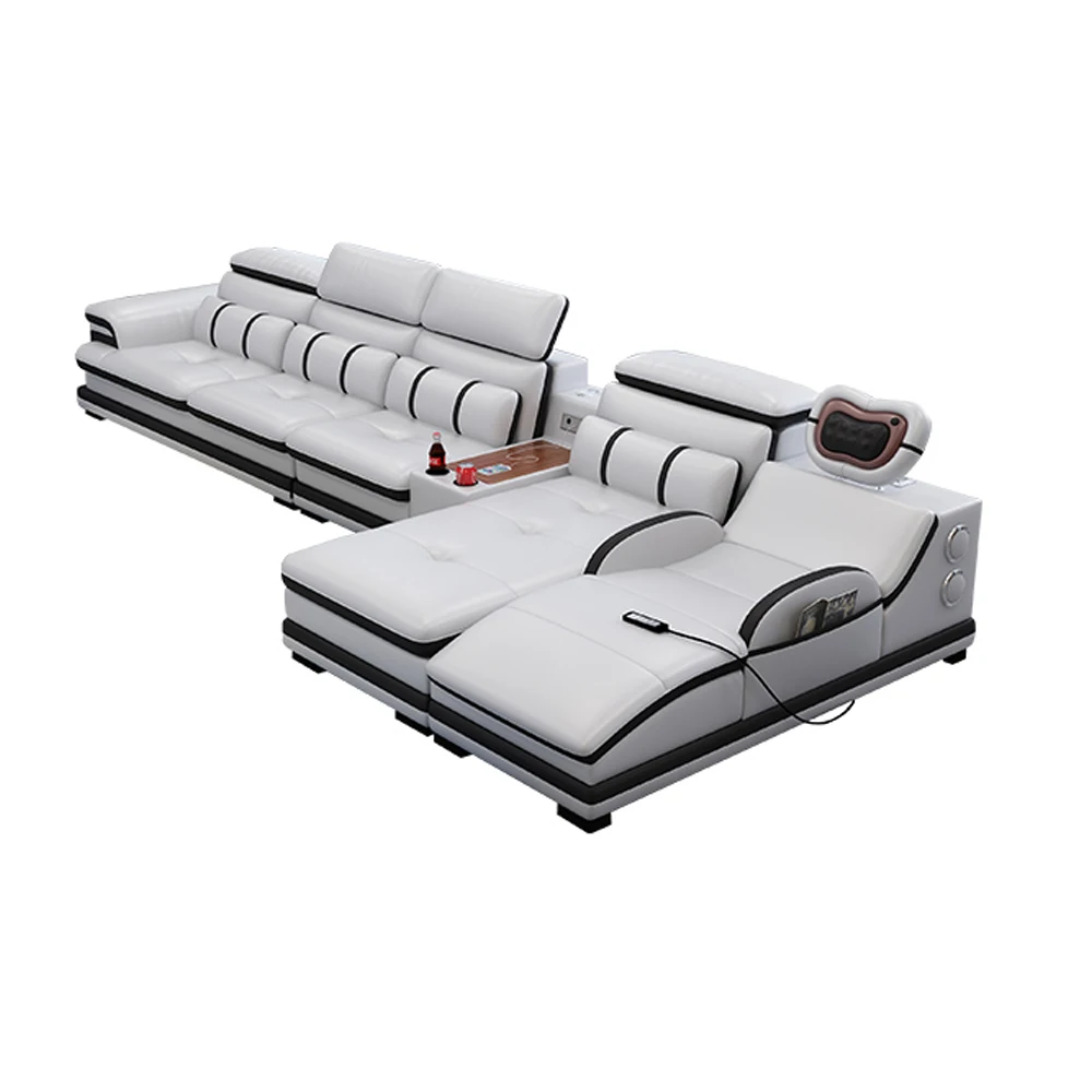 electric recliner massage living room Sofa bed functional genuine leather couch corner L shape speaker sound system bluetooth No 
electric recliner massage living room Sofa bed functional genuine leather couch corner L shape speaker sound system bluetooth No