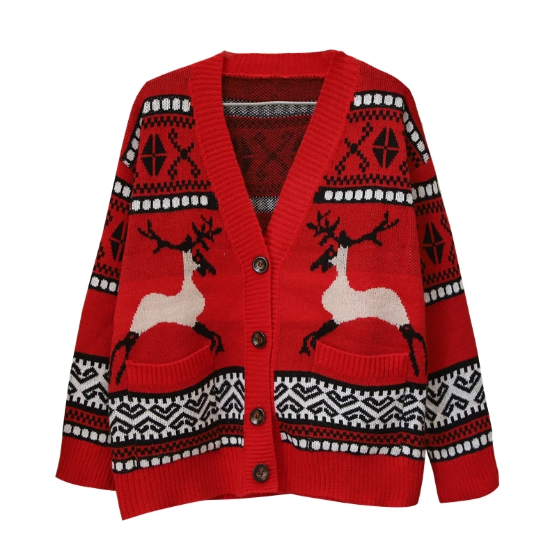 Women's Knitted Cardigan Sweater Coat Autumn Jacquard Weave Tops Loose Harajuku Casual Coats Knitting Sweater Jackets Female
Women's Knitted Cardigan Sweater Coat Autumn Jacquard Weave Tops Loose Harajuku Casual Coats Knitting Sweater Jackets Female