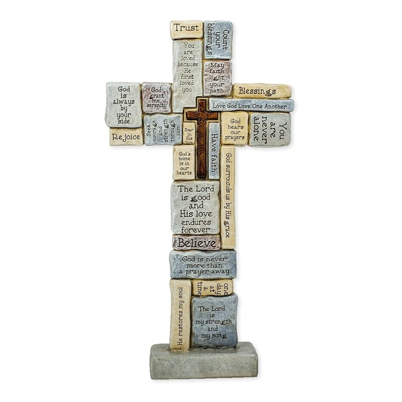 Inspirational Resin Cross Figurine Mini Prayer Statue Christian Catholic Ornament for Home Yoga Room Church Decoration Words
Inspirational Resin Cross Figurine Mini Prayer Statue Christian Catholic Ornament for Home Yoga Room Church Decoration Words