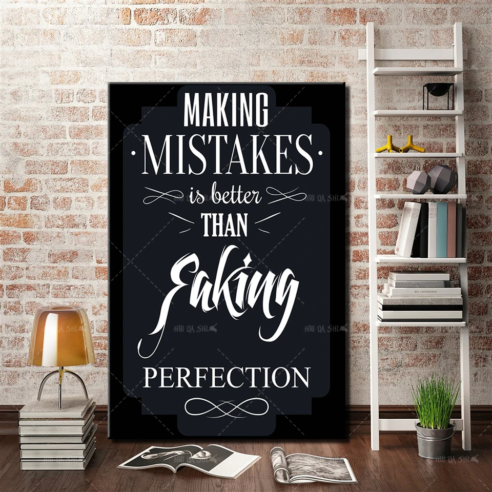 Fashion Inspiration Text Make Mistakes Letter Art Poster Oil Painting Print Mural Living Room Home Decoration Canvas Painting
Fashion Inspiration Text Make Mistakes Letter Art Poster Oil Painting Print Mural Living Room Home Decoration Canvas Painting