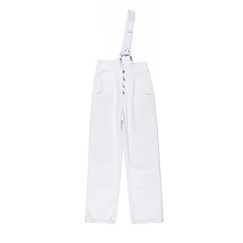 JXMYY Net red flower family white high waist straight mopping jeans female design sense single strap wide leg daddy pants
JXMYY Net red flower family white high waist straight mopping jeans female design sense single strap wide leg daddy pants