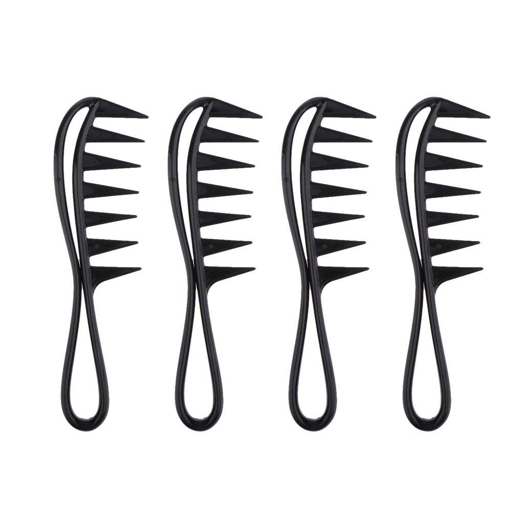 

4pcs Mens Oily Hair Pick Comb Salon Dyeing Hairdressing Styling Wide Tooth