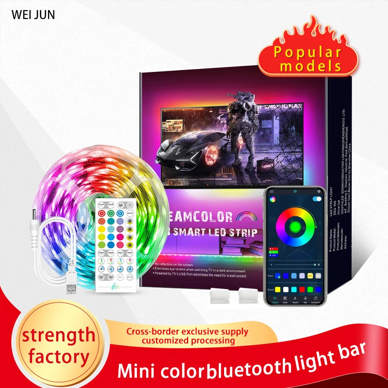 RGB Светодиодная лента, меняющая цвет, 5050 мини-ламп для спальни с дистанционным управлением для домашнего освещения, полосы освещения для кух...
RGB Светодиодная лента, меняющая цвет, 5050 мини-ламп для спальни с дистанционным управлением для домашнего освещения, полосы освещения для кух...
