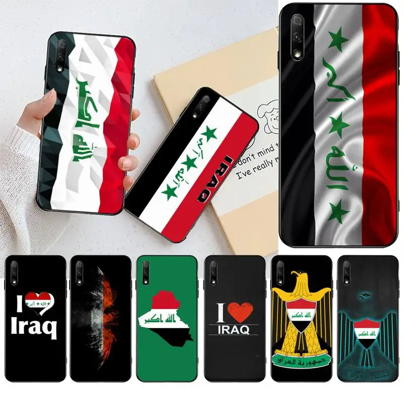 

YJZFDYRM Iraq Flag Black TPU Soft Phone Case For Huawei Nova 6se 7 7pro 7se honor 7A 8A 7C Prime2019