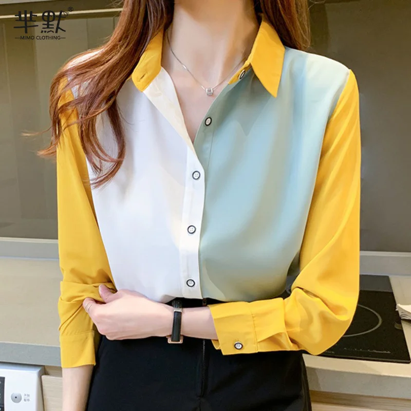 Новинка Осень 2021, элегантная рубашка с лацканами, Модный Универсальный женский топ в западном стиле с длинными рукавами, женская летняя руб...
Новинка Осень 2021, элегантная рубашка с лацканами, Модный Универсальный женский топ в западном стиле с длинными рукавами, женская летняя руб...