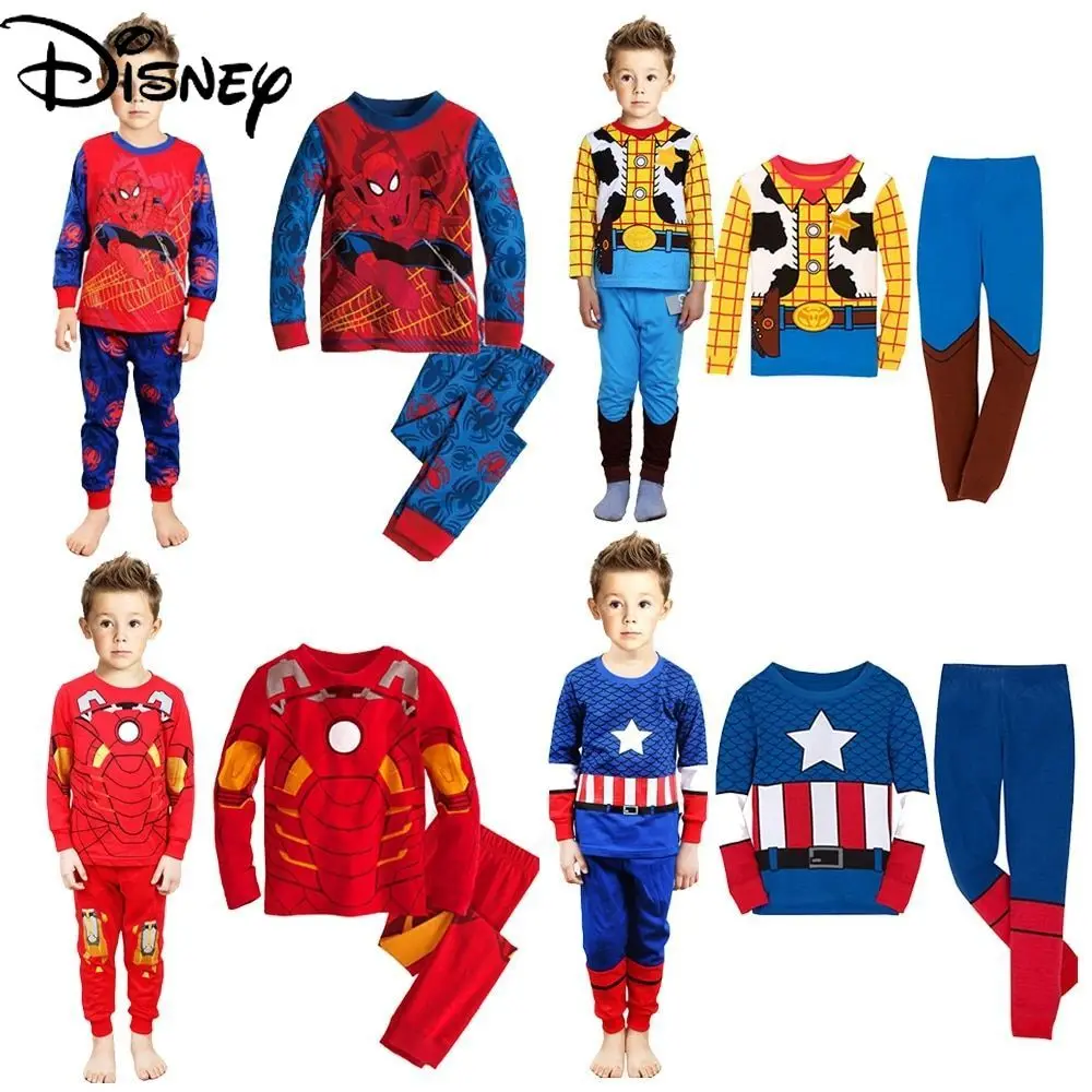 Original Disney Marvel Hero Spiderman Iron Man Captain America Children's Pajamas Boys Cotton Long Sleeve Homewear Set
Original Disney Marvel Hero Spiderman Iron Man Captain America Children's Pajamas Boys Cotton Long Sleeve Homewear Set