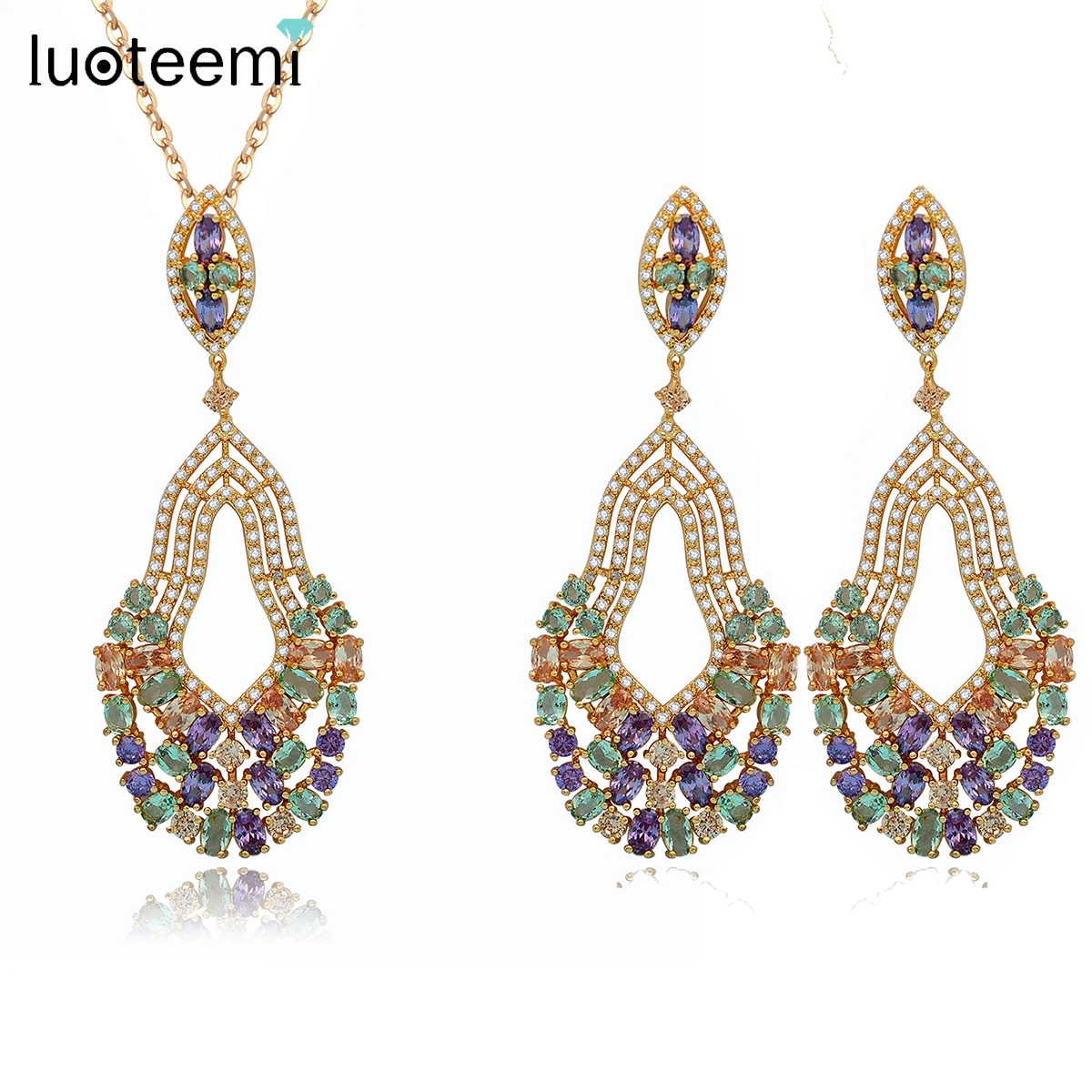 LUOTEEMI Big Bottle Shape Earring Necklace Jewelry Sets for Women brincos feminino com frete grátis Christmas Friend Wholesale
LUOTEEMI Big Bottle Shape Earring Necklace Jewelry Sets for Women brincos feminino com frete grátis Christmas Friend Wholesale