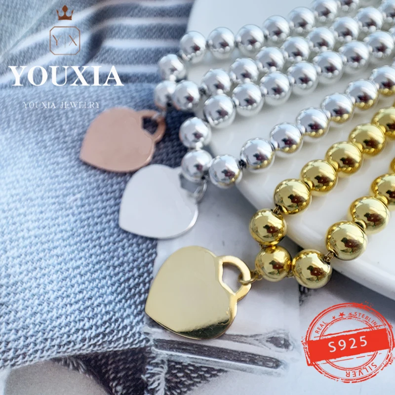 TF 925 Sterling Silver High Quality Customized Three-color Heart Bracelet Fashion Vibrant Charm Bracelet with Logo Wedding Gifts
TF 925 Sterling Silver High Quality Customized Three-color Heart Bracelet Fashion Vibrant Charm Bracelet with Logo Wedding Gifts