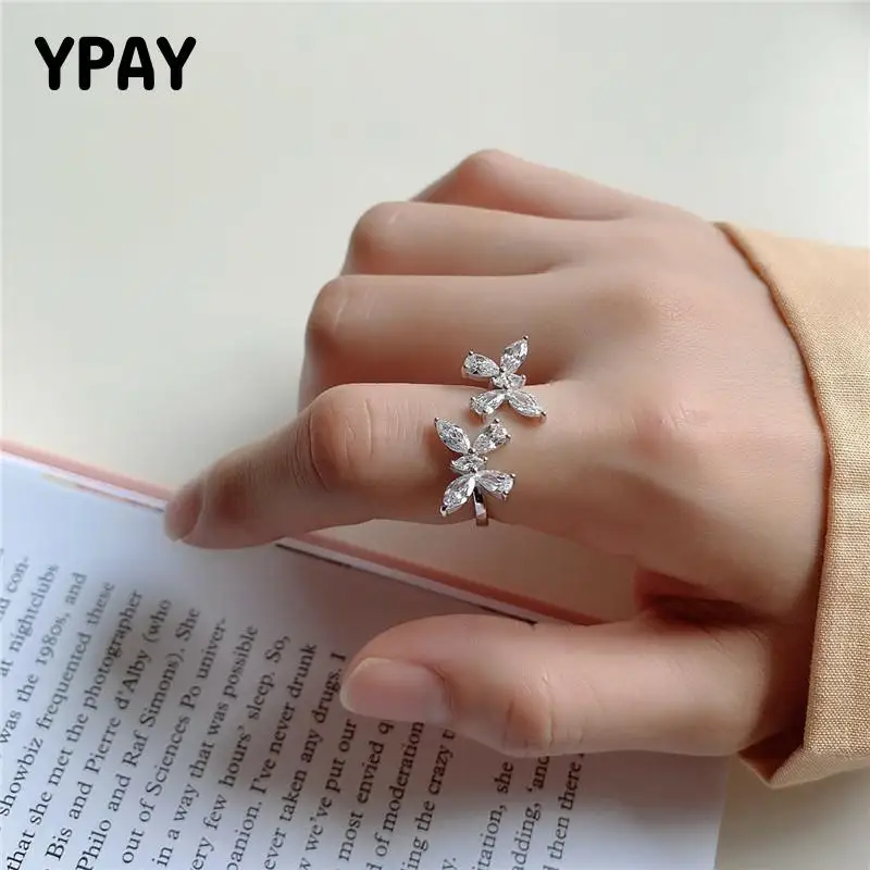 YPAY 100% Genuine 925 Sterling Silver Open Rings for Women Korea INS Shining Zircon Flower Ring Engagement Jewelry Gift YMR1064
YPAY 100% Genuine 925 Sterling Silver Open Rings for Women Korea INS Shining Zircon Flower Ring Engagement Jewelry Gift YMR1064