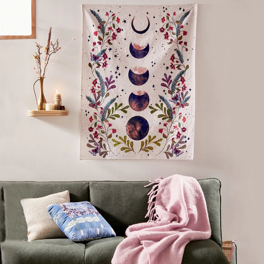 Moon Phase Tapestry Wall Hanging Floral Wall Tapestry Mandala Floral Wall Carpets Dorm Decor Starry Sky Carpet INS Home Decor
Moon Phase Tapestry Wall Hanging Floral Wall Tapestry Mandala Floral Wall Carpets Dorm Decor Starry Sky Carpet INS Home Decor