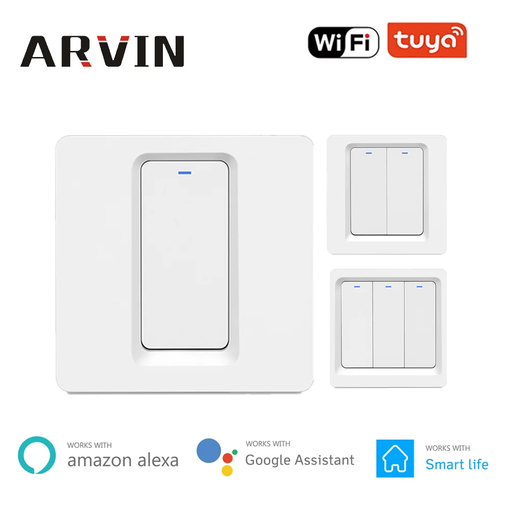 Tuya Smart Wifi Push Button Panel Wall Eu Light Switch 100-240V, Neutral Wire Required,Voice compatibl Alexa Google Home
Tuya Smart Wifi Push Button Panel Wall Eu Light Switch 100-240V, Neutral Wire Required,Voice compatibl Alexa Google Home
