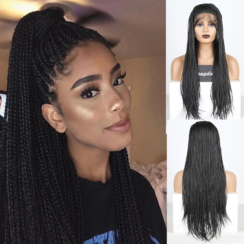 Black Twist Braids Wig For Black Women 26 Inches Long Straight Synthetic Lace Front Wigs With Baby Hair Preplucked
Black Twist Braids Wig For Black Women 26 Inches Long Straight Synthetic Lace Front Wigs With Baby Hair Preplucked