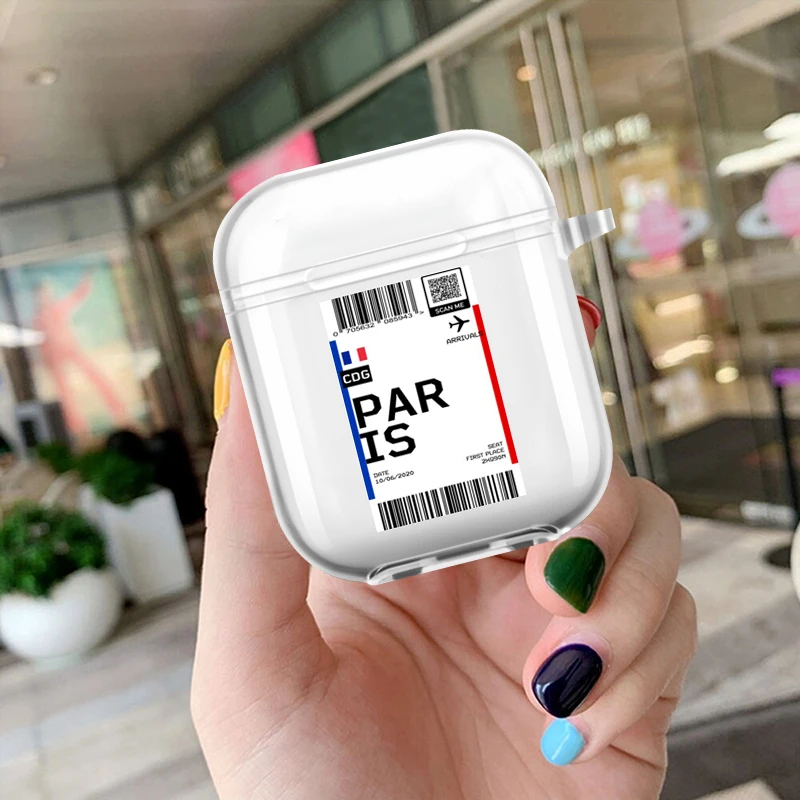 World Airlines Ticket Label Boarding Pass Barcode Clear Silicone Case For Apple AirPods 3 1 2 Pro Wireless Earphone Accessories 
World Airlines Ticket Label Boarding Pass Barcode Clear Silicone Case For Apple AirPods 3 1 2 Pro Wireless Earphone Accessories