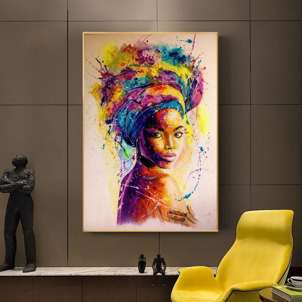 Watercolour African Woman Portrait Oil Painting On Canvas Modern Wall Art Poster And Prints Graphic Pictures Room Decoration
Watercolour African Woman Portrait Oil Painting On Canvas Modern Wall Art Poster And Prints Graphic Pictures Room Decoration