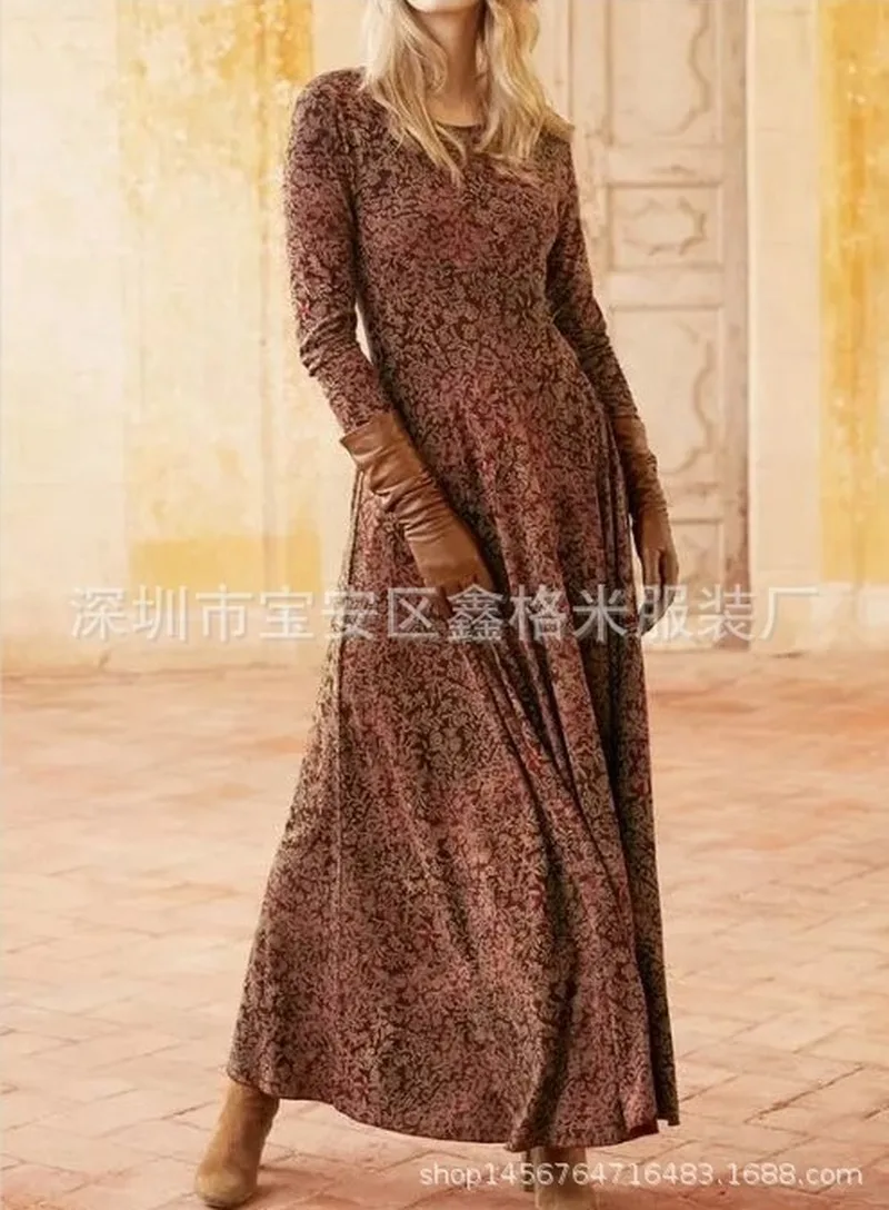 Lugentolo Spring Long Sleeve Dress Women Fashion Printed Round Neck Loose Casual A-line Long Dress for Women
Lugentolo Spring Long Sleeve Dress Women Fashion Printed Round Neck Loose Casual A-line Long Dress for Women