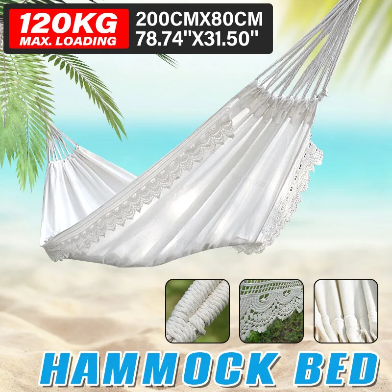 200x80 см Макраме Кружева гамак холст Портативный 120 кг на открытом воздухе подвесная кровать сетка-качели кресло висит белое кружевное платье...
200x80 см Макраме Кружева гамак холст Портативный 120 кг на открытом воздухе подвесная кровать сетка-качели кресло висит белое кружевное платье...