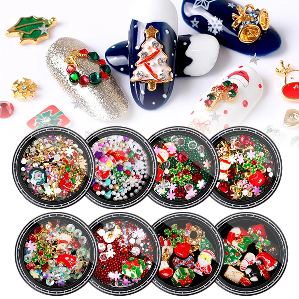 3D Christmas Nail Art Decoration Charm Diamonds Flakes Pearls Nail Rhinestones Sequins Cartoon DIY Manicure Design For Woman
3D Christmas Nail Art Decoration Charm Diamonds Flakes Pearls Nail Rhinestones Sequins Cartoon DIY Manicure Design For Woman